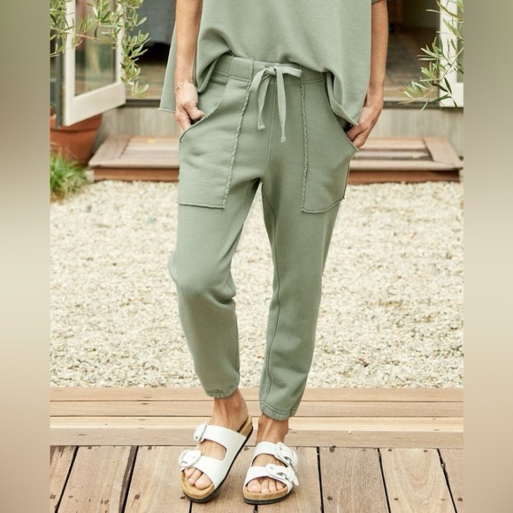 Frank & Eileen Eamon Jogger Sweatpant Triple Fleece Sage Size Small - Picture 8 of 9